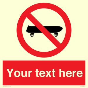 Custom No Skateboarding Sign